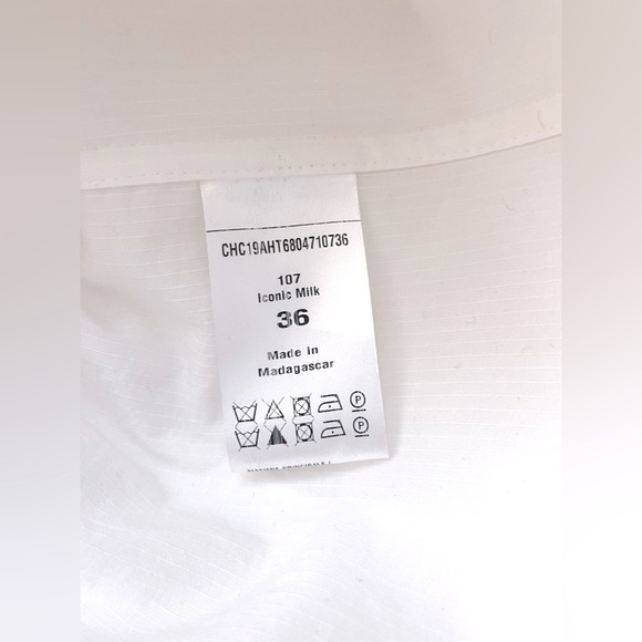 NWT CHLOE MILK WHITE COTTON BUTTON DOWN SHIRT DRESS SIZE 36 - Picture 12 of 16